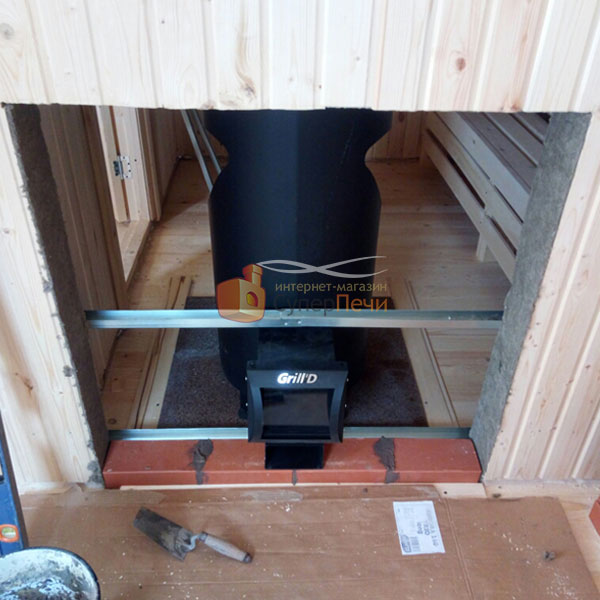   Монтаж печи для бани с баком Aurora TRIO (миниатюра)